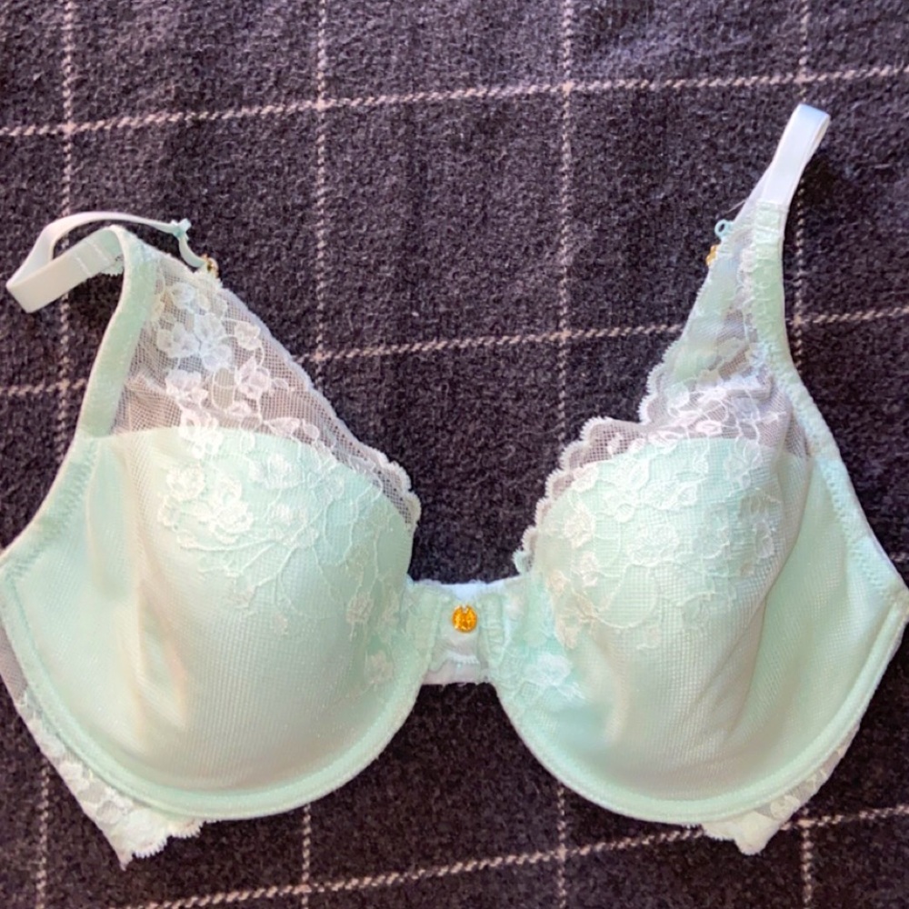 Mint green lingerie bra